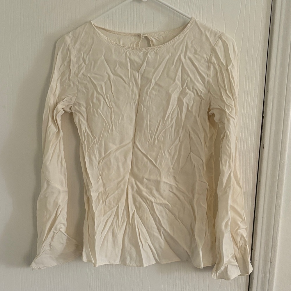 Elegant Cream Long Sleeve Top